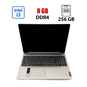 Ноутбук Lenovo IdeaPad 3 15IIL05 / 15.6" (1920x1080) IPS / Intel Core i3-1005G1 (2 (4) ядра по 1.2 - 3.4 GHz) / 8 GB DDR4 / 256 GB SSD / Intel UHD Graphics for 10th Gen / WebCam / Win 10 Lic б/в