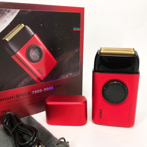 Портативна сітчаста бритва, Акумуляторна машинка для стрижки, Електробритва чоловіча бездротова HU-77 | Зображення 3