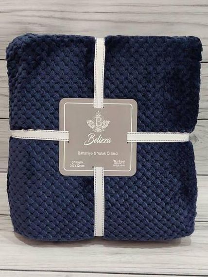 Плед Belizza Akustik lacivert 200х220см Микрофибра