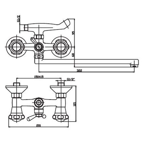 Змішувач для ванни Haiba MEGA 143 (HB0287) | Зображення 1