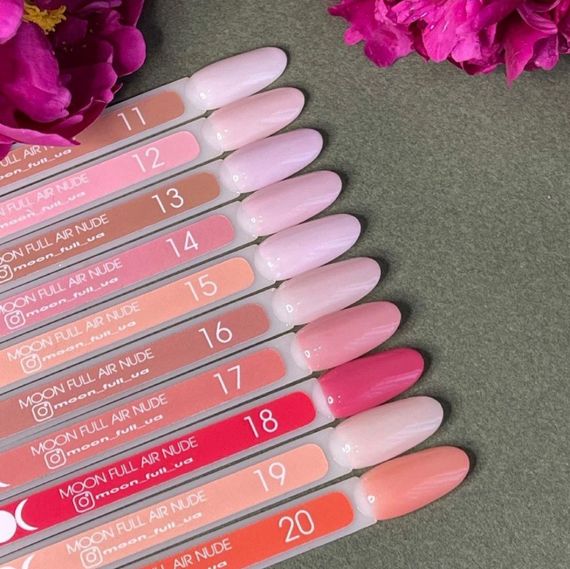 Гель лак Moon Full Air Nude №18 рожевий вінтаж насичений 8мл | Зображення 1
