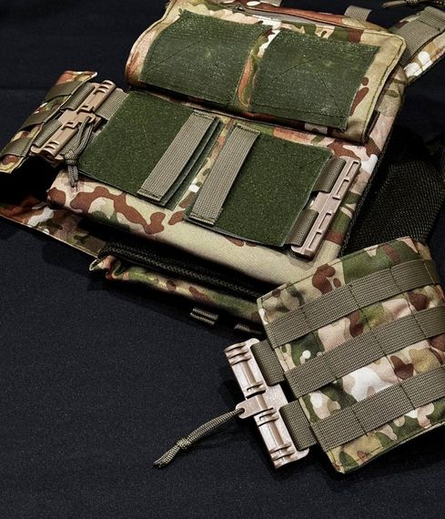 Комплект плитоноска швидкого скидання+ тройний підсумкок та напашник мультикам | Зображення 6