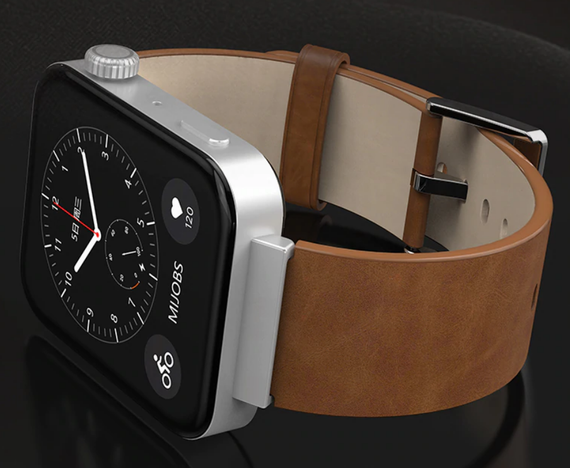 Кожаный ремешок Primo Mijobs для смарт часов Xiaomi Mi Watch - Light Brown