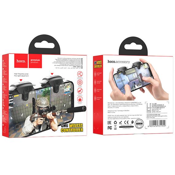 Игровой контроллер Hoco GM6 Wild wolf pulse Black metal gray | Зображення 5