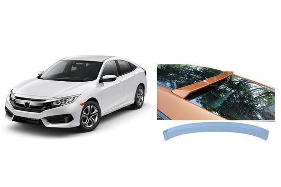 Спойлер Заднего стекла Niken V4 (под покраску) для Honda Civic Sedan X 2016-2021 гг | Зображення 1