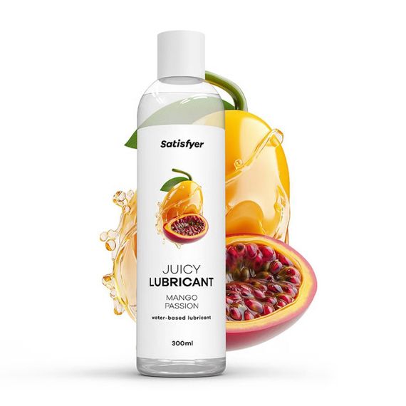 Лубрикант на водной основе Satisfyer Juicy Lubricant Mango & Passion 300 мл (мятая упаковка!!!) Sex Aura | Зображення 2
