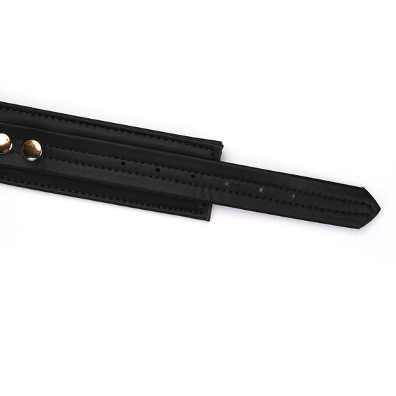 Ошейник с поводком Liebe Seele Black Organosilicon Collar with Leash, экокожа sexstyle | Зображення 4
