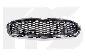 Решетка в бампере средняя Chevrolet Malibu '14-15 (FPS) с хром молдингом