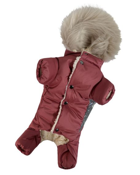 Зимовий комбінезон для дівчаток хутро теракот AD-34 | Зображення 4