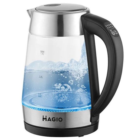 Надійний електрочайник MAGIO MG-499 2000 Вт 1.7 л, Чайник скляний електричний, Стильний електрочайник TB-94 | Зображення 3