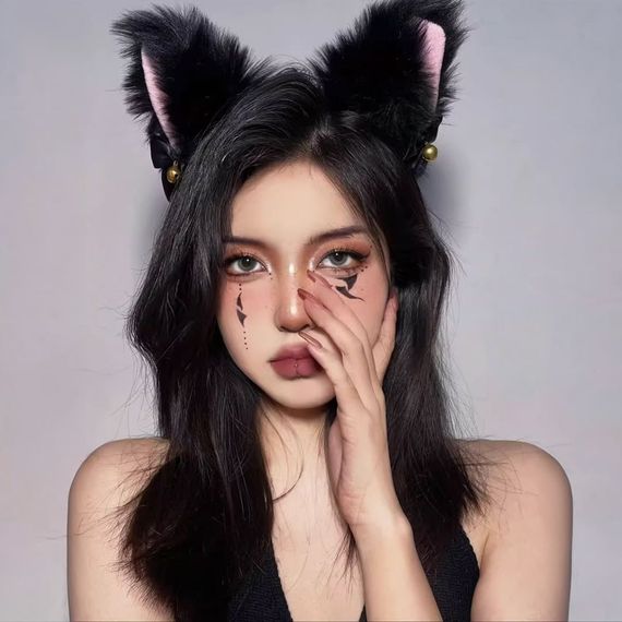 Обруч з котячими вушками Babydoll Універсальний.. Чорний 4115 | Зображення 6