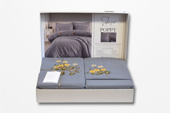 Постельное белье Saheser Ranforce Nakisli 200 х 220 см Poppy | Зображення 2