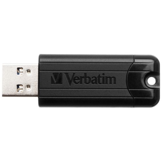 USB флеш накопичувач Verbatim 16GB PinStripe Black USB 3.2 (49316) | Зображення 1