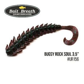 Силіконова приманка, Їстівний силікон Bait Breath BUGSY 3,5" Rock Soul (10 шт.) (Ur156 Junebug／Green)
