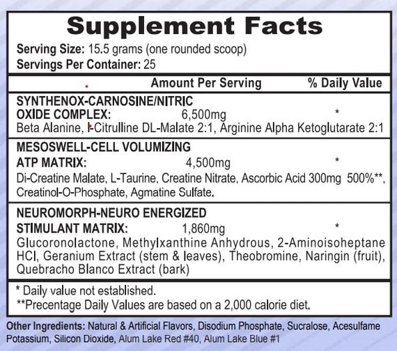 Предтренировочный комплекс Mesomorph 388g ver4 (Geranium Extract) (Green Apple Candy) | Зображення 2