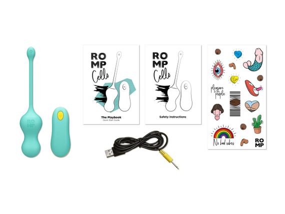 Виброяйцо для точки G с пультом управления Romp Cello Light Teal, водонепроницаемое sexstyle | Зображення 6