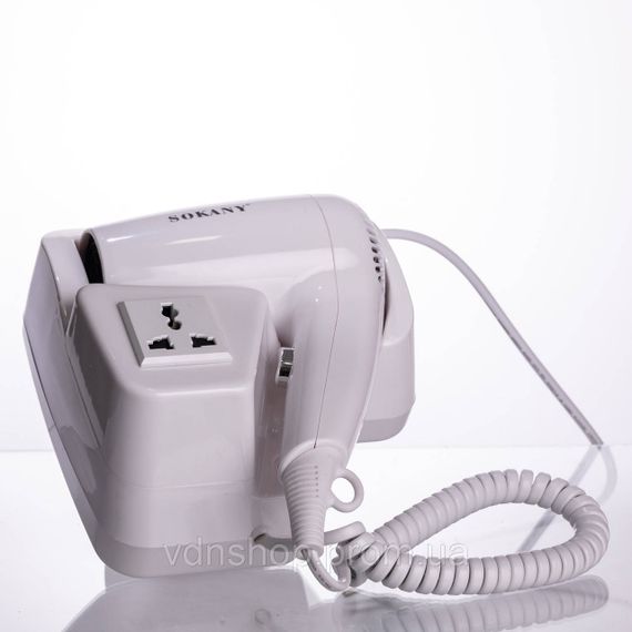 Фен настінний для сушіння волосся побутовий фен для укладання компактний потужний 1200 Вт SK-CF-2217 | Зображення 5