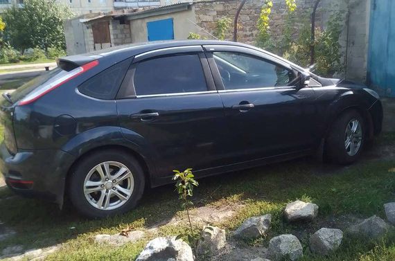 Ветровики с хромом SD/HB (4 шт, Niken) для Ford Focus II 2005-2008 гг | Зображення 1
