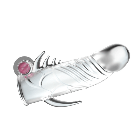 Насадка на член – Penis Sleeve With Vibration, 13 см sexstyle | Зображення 5