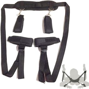 БДСМ фіксатор руки, ноги Універсальний. Чорний 6606