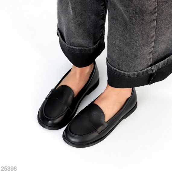 Зручні чорні туфлі лофери натуральна шкіра в асортименті | Зображення 8
