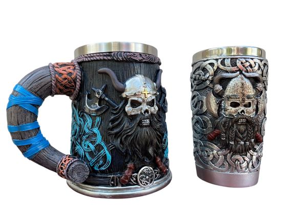 Подарунковий набір Кухоль і Склянка 3D Вікінг Молот Тора | Зображення 1