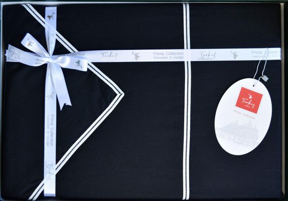 Постельное белье Turkiz Ranforse Prima 200 х 220 см Carven  Black | Зображення 4