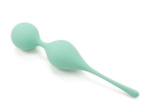 Вагинальные шарики Sweet Em на мягком соединении, бирюзовые,17 х 3.3 см Sex Aura