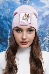 Шапка «Tiger» (5147-6) светлая пудра