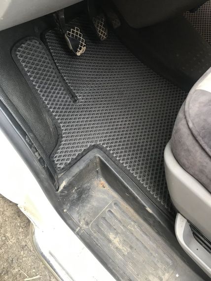 Коврики EVA (Бежевые, передние, для 2-20251) для Volkswagen T6 2015-2024 гг | Зображення 1