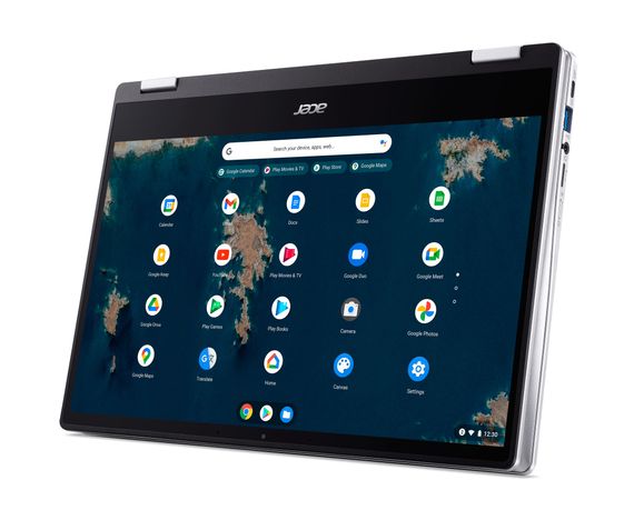Ноутбук Acer Chromebook Spin CP314-1HN 14' FHD IPS, Intel C N4500, 8GB, F128GB, UMA, ChromeOS, сріблястий (NX.AZ3EU.002) | Зображення 4