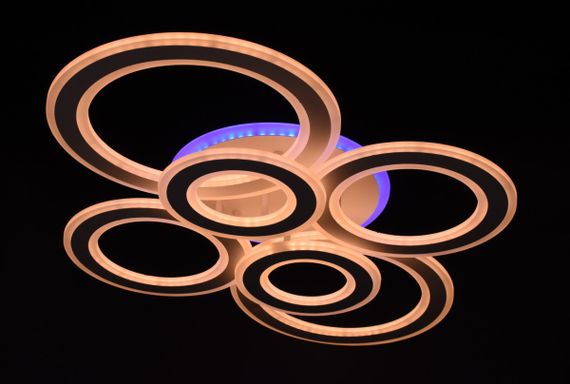 Люстра світлодіодна стельова LED світильник для квартири на стелю лед 26331 Білий 12х53х77 см. | Зображення 9