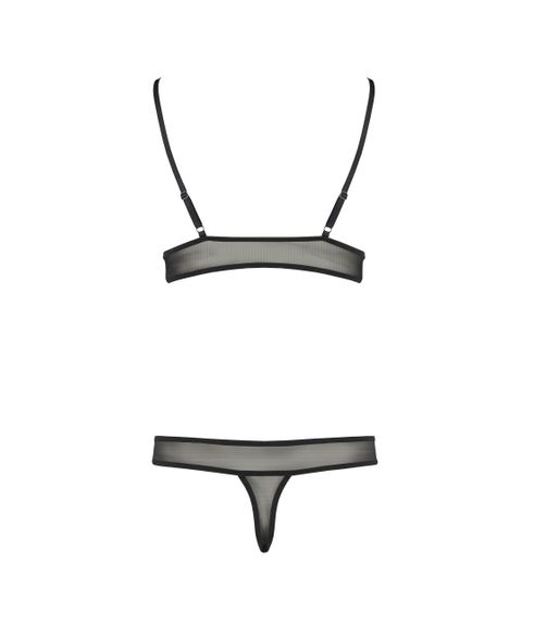 Комплект мереживної білизни S/M чорний ERZA SET - Passion | Зображення 3