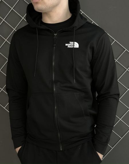 Демісезонний костюм на змійці чорний  + жилетка TNF | Зображення 4
