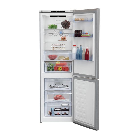 Холодильник з нижньою морозильною камерою BEKO RCNA366I30XB, 186х67х60см, 2 двері, A++, NF, нержавіюча сталь (RCNA366I30XB) | Зображення 2