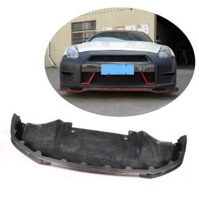 Накладка на передній бампер Lip (2009-2015, Карбон) для Nissan GT-R рр