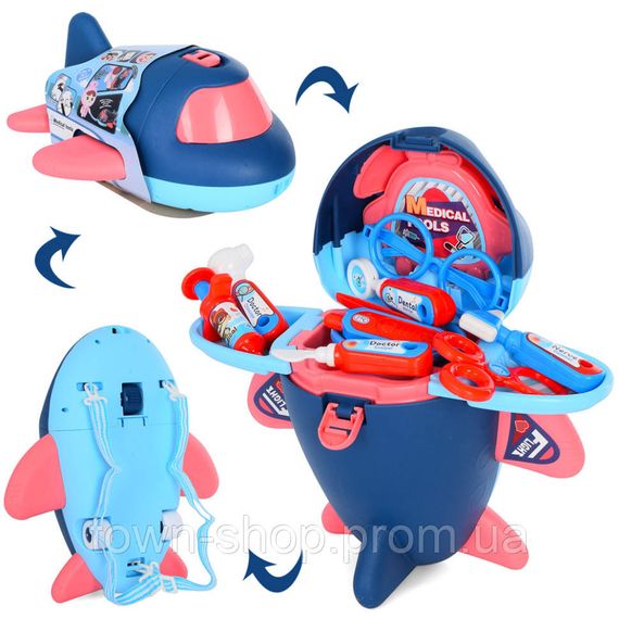Игровой набор Доктор L666-58 стол 31-31-28 см, инструменты,самолет