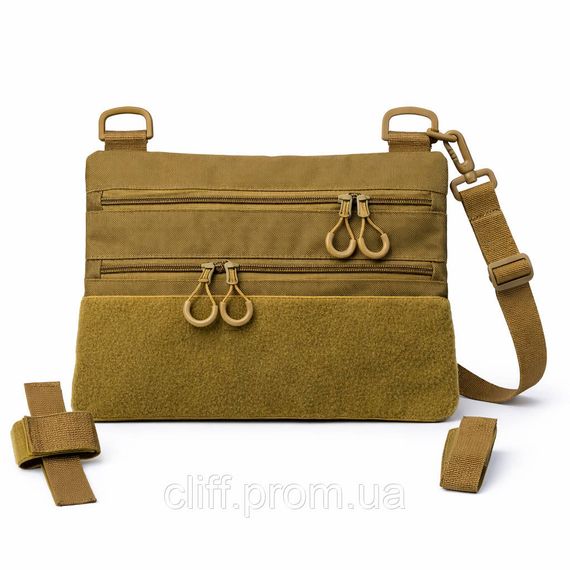 Сумка через плече Cordura 1000D з панеллю для патчів (койот) | Зображення 7