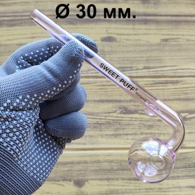 Стеклянная трубка Turn Color Oil Pink