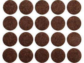 Протектор самоклеючий повстяний VOREL, 20мм, набір 20шт. (коричневі) [60/720] VR-74851