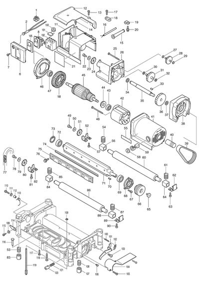 Корпус редуктора для рейсмуса Makita 2012NB (151738-1) | Зображення 1