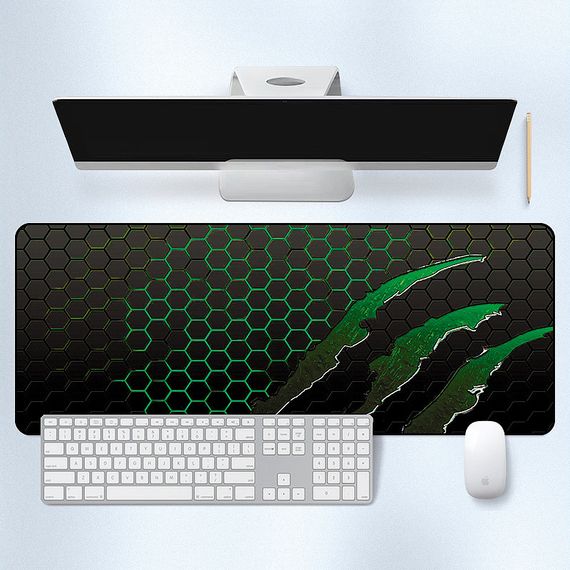 Килимок 300*800 тканинний Honeycomb з боковою прошивкою, товщина 2 мм, колір Black/Green, Пакет
