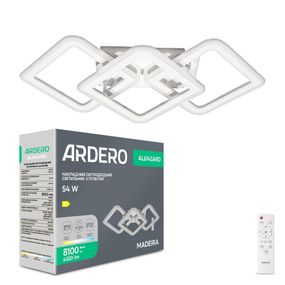 Світлодіодна накладна люстра Ardero AL6143ARD MADEIRA 54Вт білий