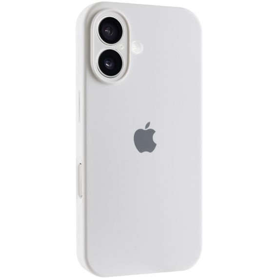 Чехол Silicone Case Full Camera Protective (AA) для Apple iPhone 16 (6.1") Белый / White