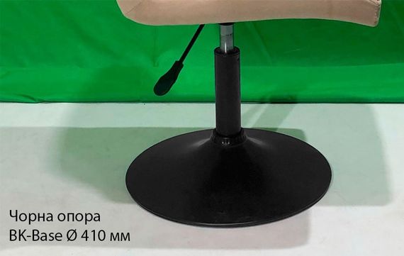 Стул поворотный на черной круглой базе с регулировкой высоты Alby (Алби) D-410 мм велюр бирюза PH-612 | Зображення 5