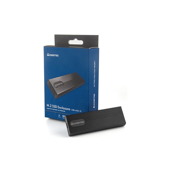 Карман внешний Chieftec USB 3.2 Gen2 Type-C M.2 PCIe NVMe/SATA SSD (CEB-M2C-TL) | Зображення 5