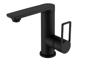 Змішувач для раковини з бок.ручкою, латунь,чорний матовий AIM,DG06514 black matte