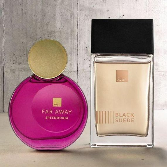 Набор парфюма Avon Black Suede 100 мл + Avon Far Away Splendoria 50 мл (для Него и для Нее)