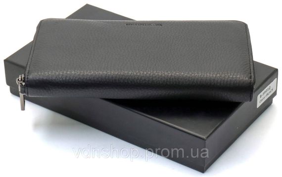 Чорний гаманець-клатч з блоком під картки під однією блискавкою з натуральної шкіри Marco Coverna МС-5901Q | Зображення 1