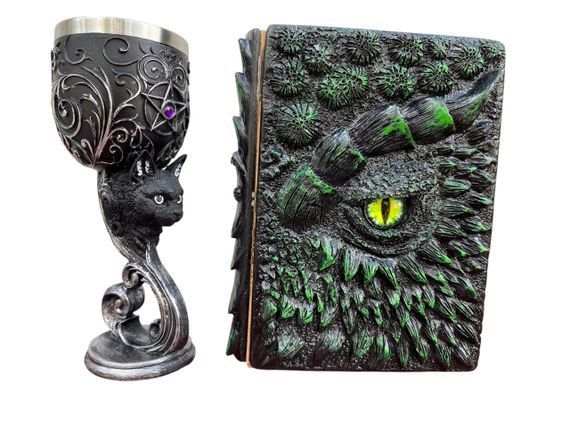 Подарунковий набір Келих 3D Кіт і Блокнот 3D «Око Лісового Дракона»